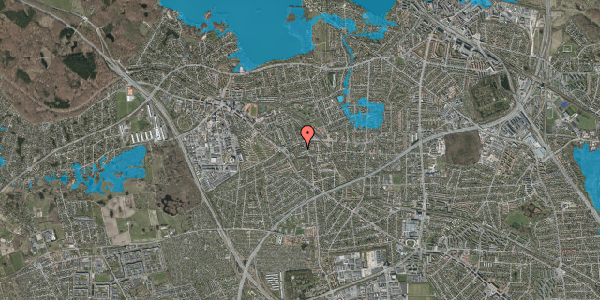 Oversvømmelsesrisiko fra vandløb på Møllemarken 37, 2880 Bagsværd