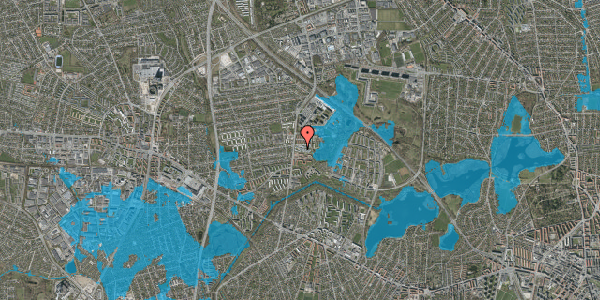 Oversvømmelsesrisiko fra vandløb på Mørkhøjvej 336, st. a8, 2860 Søborg