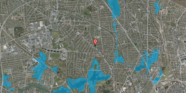 Oversvømmelsesrisiko fra vandløb på Niels Bohrs Alle 1A, st. mf, 2860 Søborg