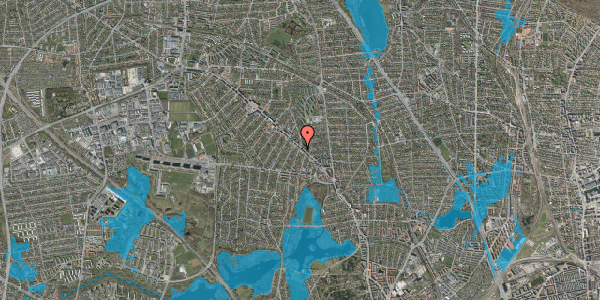 Oversvømmelsesrisiko fra vandløb på Niels Bohrs Alle 1B, 2. tv, 2860 Søborg