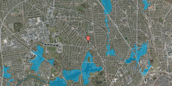 Oversvømmelsesrisiko fra vandløb på Niels Bohrs Alle 13, 2860 Søborg
