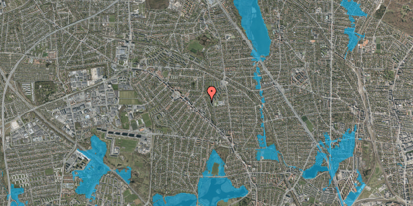 Oversvømmelsesrisiko fra vandløb på Niels Finsens Alle 42, 2860 Søborg