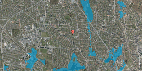 Oversvømmelsesrisiko fra vandløb på Niels Finsens Alle 50, 2860 Søborg