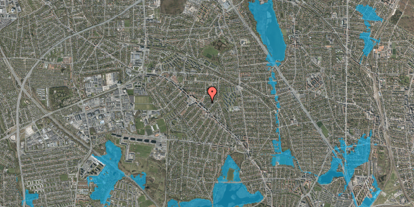 Oversvømmelsesrisiko fra vandløb på Niels Finsens Alle 59, 2860 Søborg