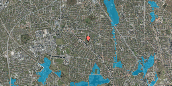 Oversvømmelsesrisiko fra vandløb på Niels Finsens Alle 67, 2860 Søborg