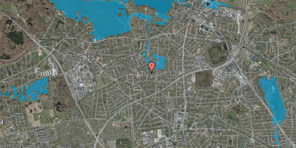 Oversvømmelsesrisiko fra vandløb på Niels Lyhnes Alle 6, 2800 Kongens Lyngby