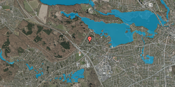 Oversvømmelsesrisiko fra vandløb på Nydamsvej 22, 2880 Bagsværd