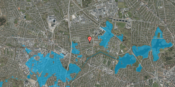 Oversvømmelsesrisiko fra vandløb på Onsbjerg Alle 22, 2860 Søborg