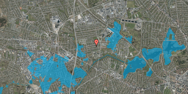 Oversvømmelsesrisiko fra vandløb på Onsbjerg Alle 23, 2860 Søborg