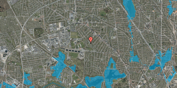Oversvømmelsesrisiko fra vandløb på Rundgården 2, 1. th, 2860 Søborg