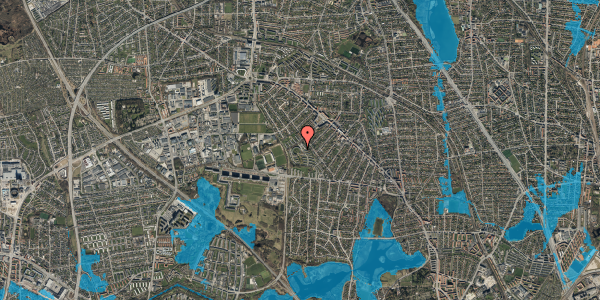 Oversvømmelsesrisiko fra vandløb på Rundgården 8, st. mf, 2860 Søborg