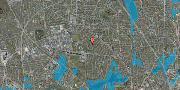 Oversvømmelsesrisiko fra vandløb på Rundgården 12, st. th, 2860 Søborg
