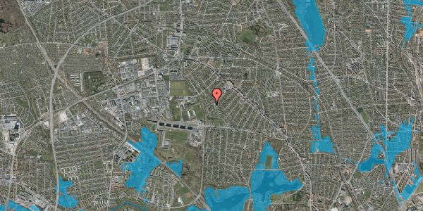 Oversvømmelsesrisiko fra vandløb på Rundgården 16, 1. tv, 2860 Søborg
