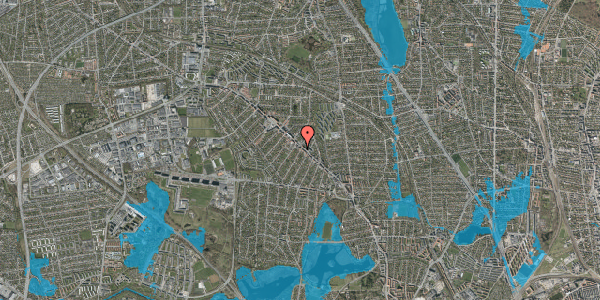 Oversvømmelsesrisiko fra vandløb på Runebergs Alle 2, 4. th, 2860 Søborg