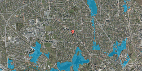 Oversvømmelsesrisiko fra vandløb på Runebergs Alle 12, 2860 Søborg