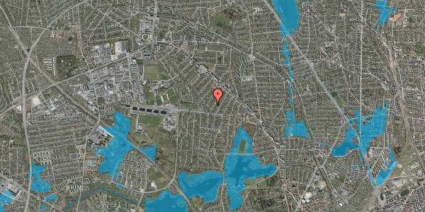 Oversvømmelsesrisiko fra vandløb på Runebergs Alle 42, 2. tv, 2860 Søborg