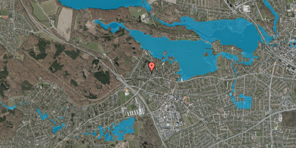 Oversvømmelsesrisiko fra vandløb på Skråvej 1B, 2880 Bagsværd