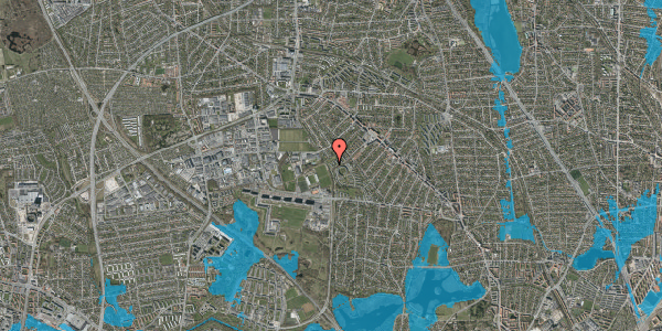 Oversvømmelsesrisiko fra vandløb på Søborg Parkalle 208, st. tv, 2860 Søborg