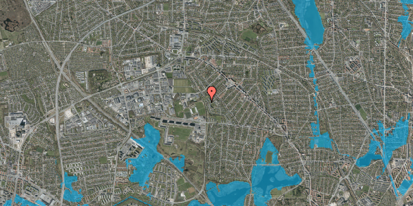 Oversvømmelsesrisiko fra vandløb på Søborg Parkalle 212, 1. mf, 2860 Søborg