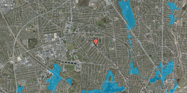 Oversvømmelsesrisiko fra vandløb på Søborg Torv 1, 2. 2109, 2860 Søborg