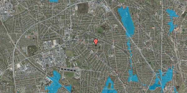 Oversvømmelsesrisiko fra vandløb på Tolstojs Alle 33, 2860 Søborg