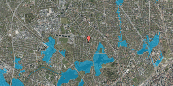 Oversvømmelsesrisiko fra vandløb på Uranienborg Alle 27, 2860 Søborg