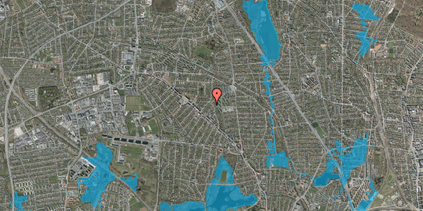 Oversvømmelsesrisiko fra vandløb på Vilhelm Bergsøes Alle 25, 2860 Søborg