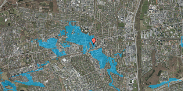 Oversvømmelsesrisiko fra vandløb på Asylvej 21, st. , 2600 Glostrup