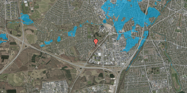Oversvømmelsesrisiko fra vandløb på Ejby Mosevej 127, 2600 Glostrup