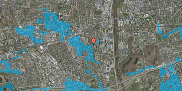 Oversvømmelsesrisiko fra vandløb på Gyvelvej 4, st. th, 2600 Glostrup