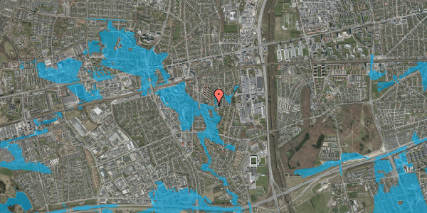 Oversvømmelsesrisiko fra vandløb på Gyvelvej 6, st. th, 2600 Glostrup