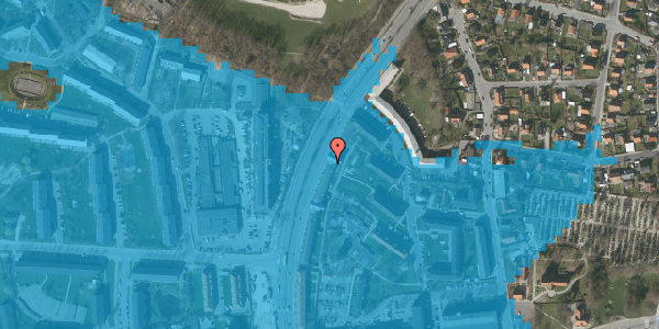 Oversvømmelsesrisiko fra vandløb på Nordre Ringvej 28B, 2. th, 2600 Glostrup