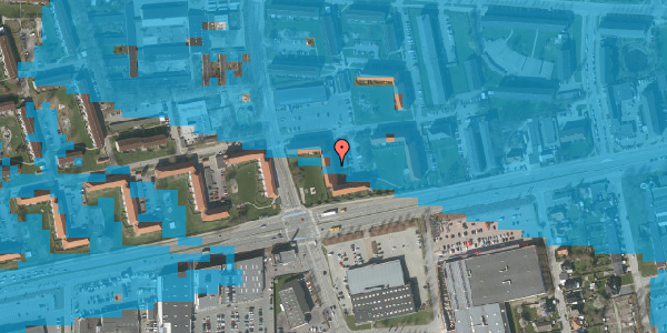 Oversvømmelsesrisiko fra vandløb på Vestergårdsvej 45, 2. th, 2600 Glostrup