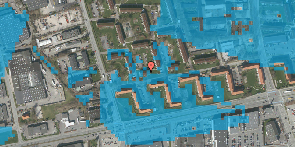 Oversvømmelsesrisiko fra vandløb på Vestergårdsvej 64, 2. tv, 2600 Glostrup