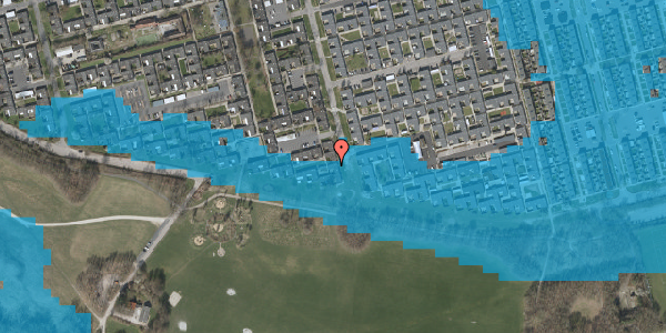 Oversvømmelsesrisiko fra vandløb på Spættens Kvt 3A, 2620 Albertslund
