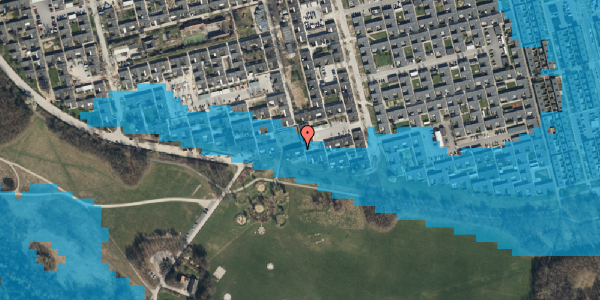 Oversvømmelsesrisiko fra vandløb på Spættens Kvt 11A, 2620 Albertslund