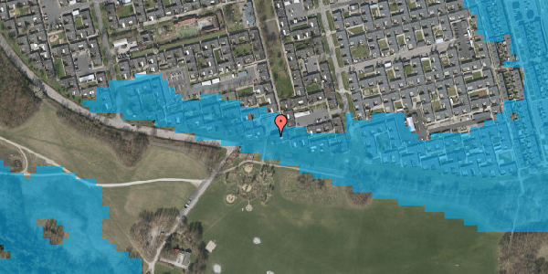 Oversvømmelsesrisiko fra vandløb på Spættens Kvt 11B, 2620 Albertslund