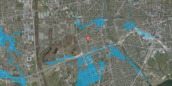 Oversvømmelsesrisiko fra vandløb på Agermosen 22, 2650 Hvidovre