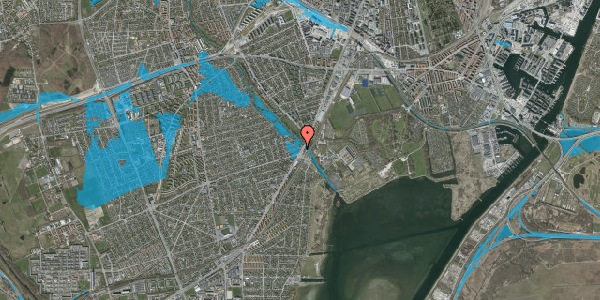 Oversvømmelsesrisiko fra vandløb på Asminderødvej 1, 1. 4, 2650 Hvidovre