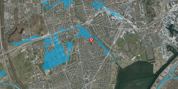 Oversvømmelsesrisiko fra vandløb på Bjeverskov Alle 33, 2650 Hvidovre