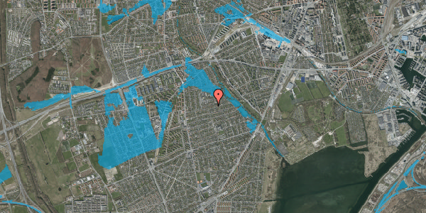 Oversvømmelsesrisiko fra vandløb på Bjeverskov Alle 37, st. , 2650 Hvidovre