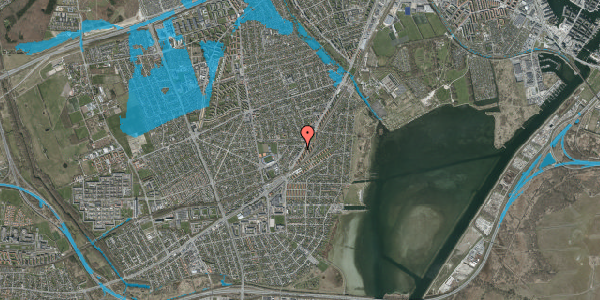 Oversvømmelsesrisiko fra vandløb på Dansborg Alle 3A, 2650 Hvidovre