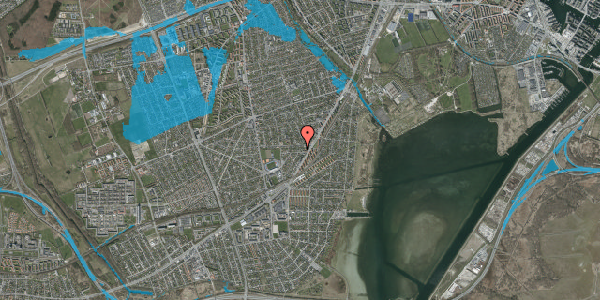 Oversvømmelsesrisiko fra vandløb på Dansborg Alle 8, 2650 Hvidovre