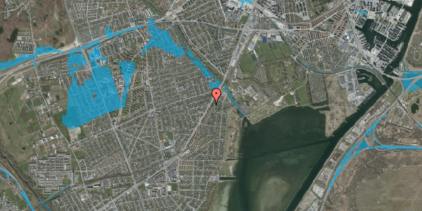 Oversvømmelsesrisiko fra vandløb på Gammel Køge Landevej 245A, 2. 1, 2650 Hvidovre