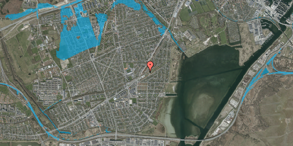 Oversvømmelsesrisiko fra vandløb på Kærstykkevej 109, 2650 Hvidovre