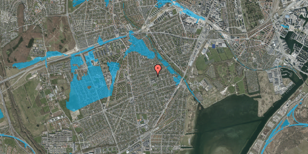 Oversvømmelsesrisiko fra vandløb på Lellinge Alle 16, 2650 Hvidovre