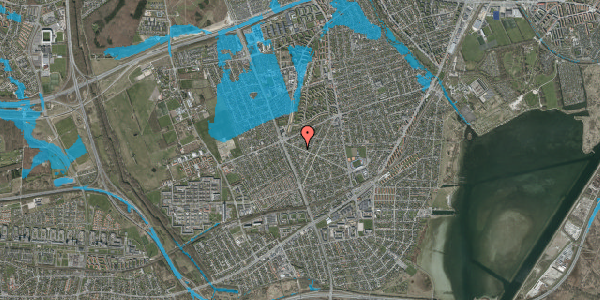 Oversvømmelsesrisiko fra vandløb på Menelaos Boulevard 53, 2650 Hvidovre