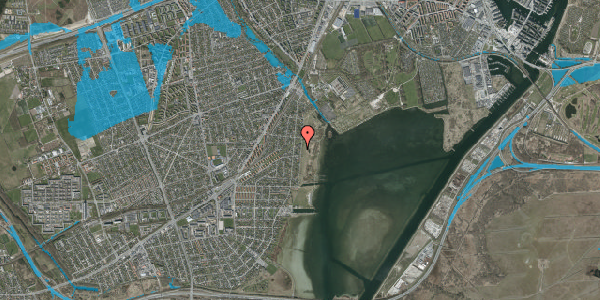 Oversvømmelsesrisiko fra vandløb på Søndre Kystagervej 43, 2650 Hvidovre