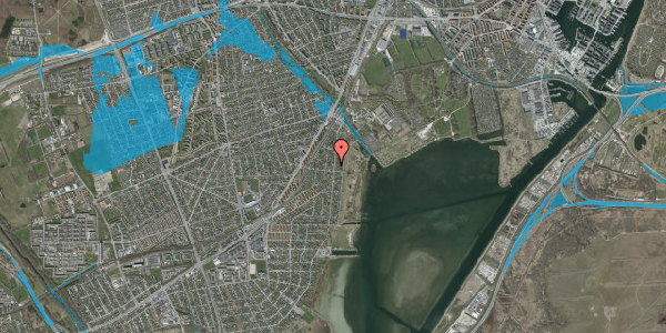 Oversvømmelsesrisiko fra vandløb på Strandbovej 52, 2650 Hvidovre
