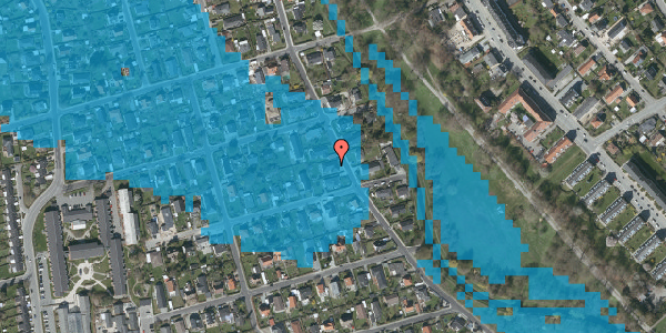 Oversvømmelsesrisiko fra vandløb på Sydkærsvej 63, 2650 Hvidovre